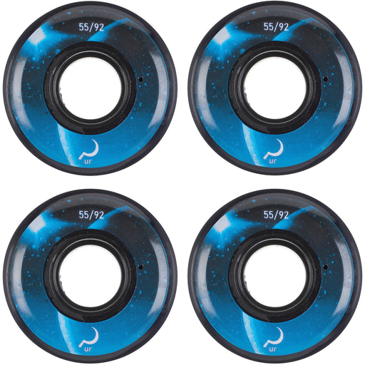 Ground Control UR 55mm/92A Moon Skate Wheels - 4PK - Black