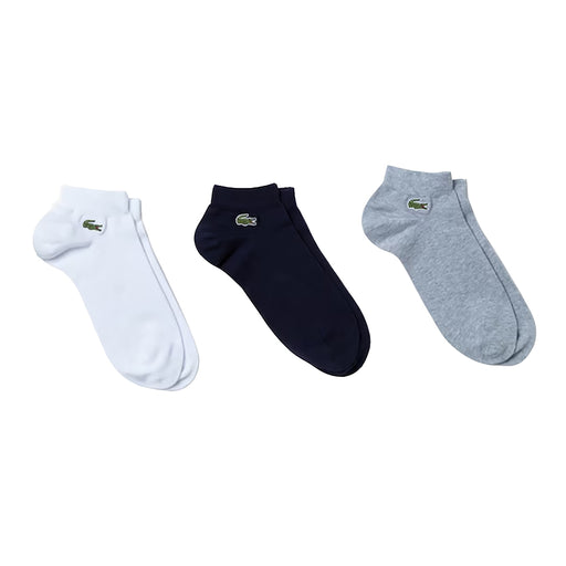 Lacoste Core Performance Low Unisex Socks - Gray/White/Navy/M