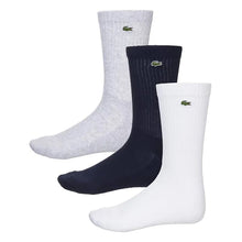 
                        
                          Load image into Gallery viewer, Lacoste Core Performance Crew Unisex Socks - Grey/White/Navy/L
                        
                       - 1