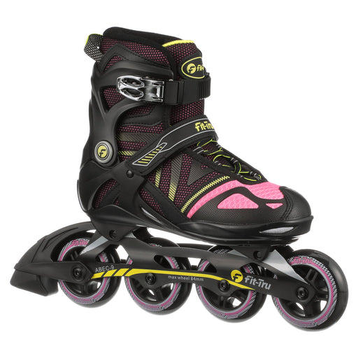 Fit-Tru Cruze 84 Pink Womens Inline Sk 27759 - Blk/Pnk/Yel/10