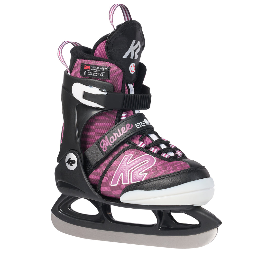 K2 Marlee Beam Girls Adjustable Ice Skates - Pink/8-12