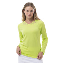 
                        
                          Load image into Gallery viewer, SanSoleil SolTek Solid Active Womens LS Sun Shirt - Kiwi/XL
                        
                       - 6