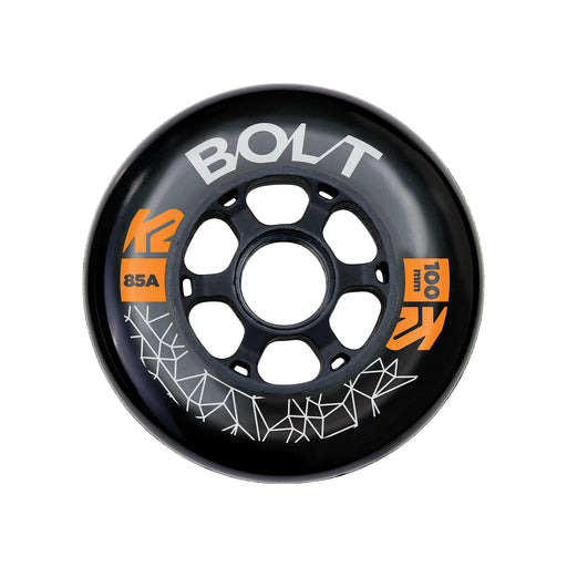 K2 Bolt 100mm/85A Inline Skate Wheels - 4 Pack - Black