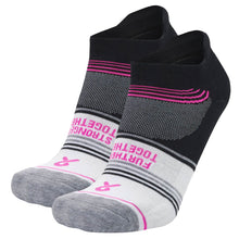 
                        
                          Load image into Gallery viewer, Balega Grit and Grace Womens No Show Tab Socks - Black/White/Pnk/M
                        
                       - 1