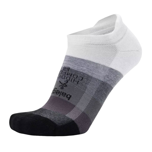 Balega Hidden Comfort Gradient NS Tab Socks - White/Asphalt/XL