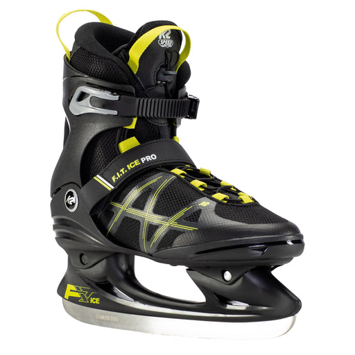 K2 F.I.T. Ice Pro Mens Ice Skates 30865 - Black/Lime/5.0