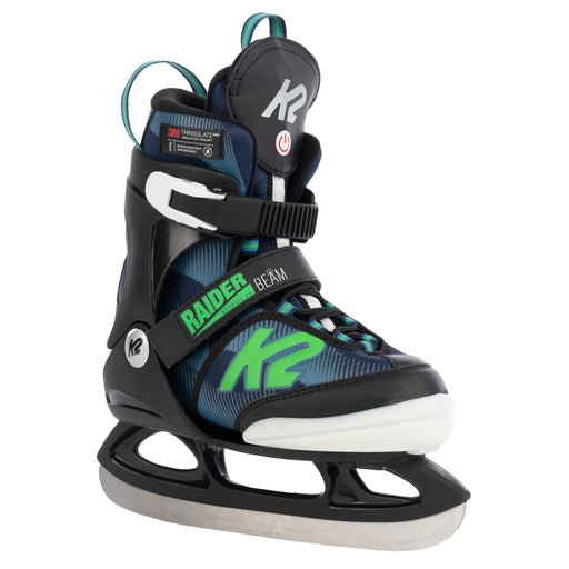 K2 Raider Beam Boys Adjustable Ice Skates 30867 - Blue/Green/11-2