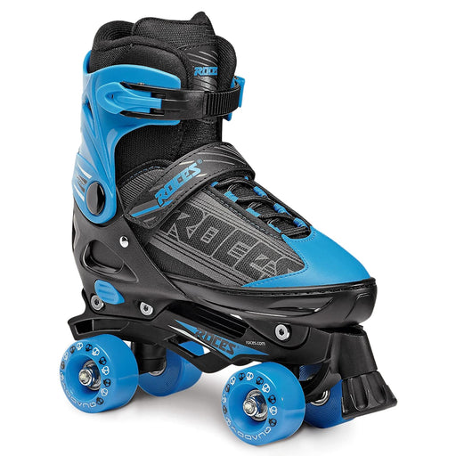 Roces Quaddy Adjustable Boys Roller Skates - 2.5-4.5/Black/Astro Blu