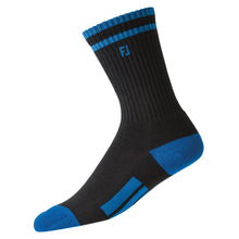 
                        
                          Load image into Gallery viewer, FootJoy ProDry Junior Crew Socks - BLACK/BLUE 043
                        
                       - 1