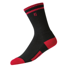 
                        
                          Load image into Gallery viewer, FootJoy ProDry Junior Crew Socks - BLACK/RED 060
                        
                       - 2