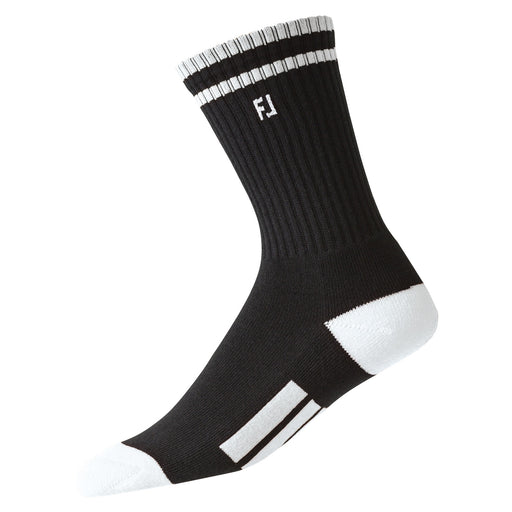 FootJoy ProDry Junior Crew Socks - BLACK/WHITE 001