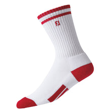 
                        
                          Load image into Gallery viewer, FootJoy ProDry Junior Crew Socks - WHITE/RED 160
                        
                       - 6