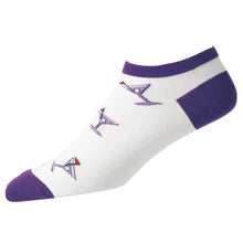 
                        
                          Load image into Gallery viewer, FootJoy ComfortSof Martini Print Low Cut Socks - Purple
                        
                       - 5