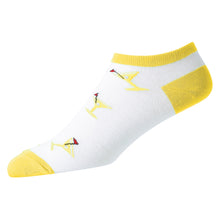 
                        
                          Load image into Gallery viewer, FootJoy ComfortSof Martini Print Low Cut Socks - Yellow
                        
                       - 6