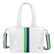 
                        
                          Load image into Gallery viewer, Oliver Thomas Kitchen Sink Tote Bag - White/Nvy Green/One Size
                        
                       - 50