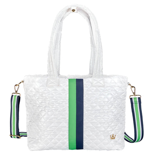 Oliver Thomas Kitchen Sink Tote Bag - White/Nvy Green/One Size
