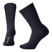 
                        
                          Load image into Gallery viewer, Smartwool Cable II Womens Socks - 108 NAVY HTHR/M
                        
                       - 4