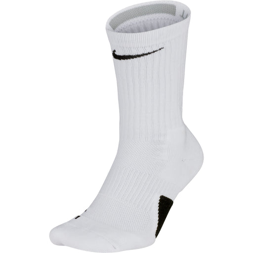 Nike Elite Mens Crew Socks - 100 WHITE/BLK/L